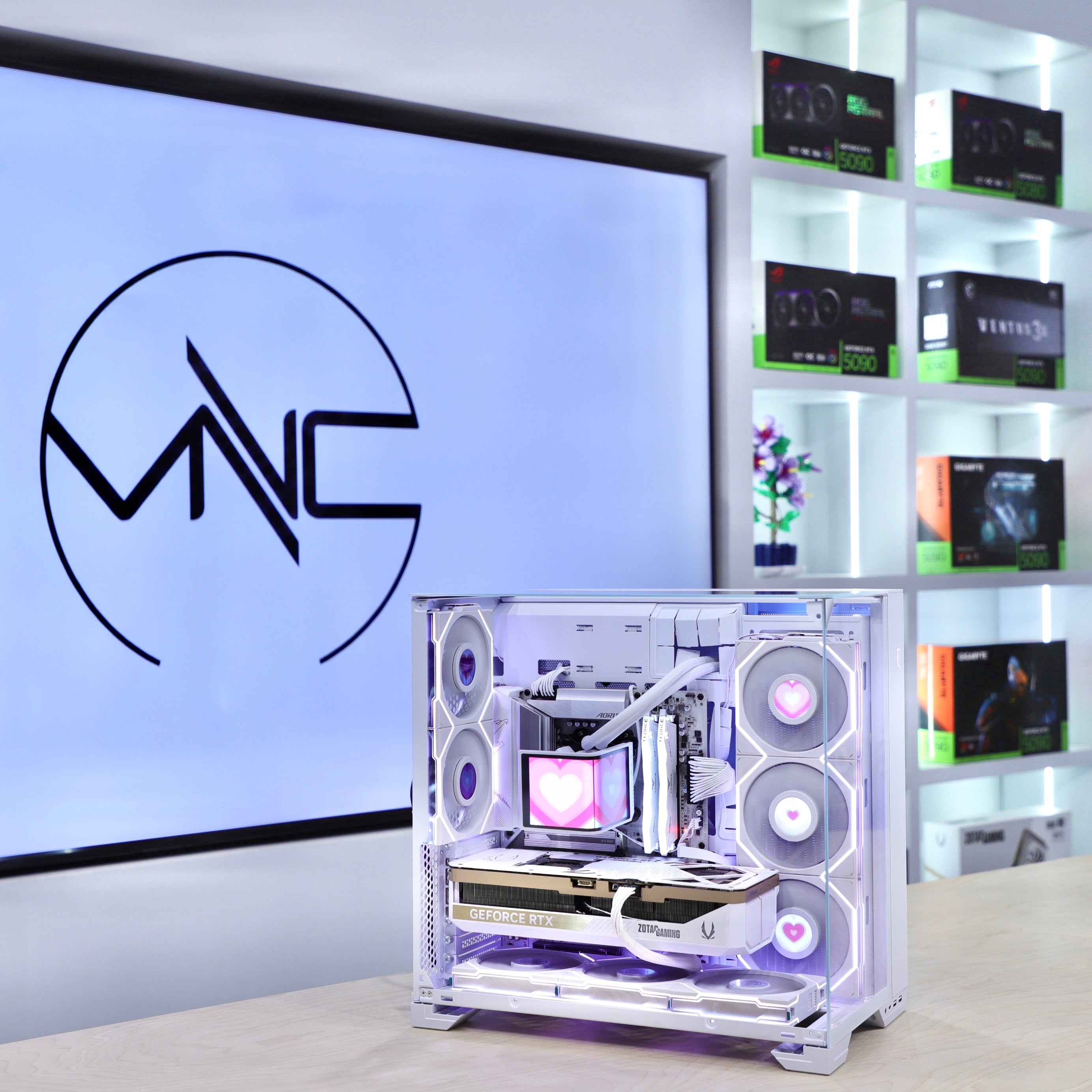 VNC Pro Gaming PC | Ryzen 9800X3D + RTX 5090 + Lian li O11 While