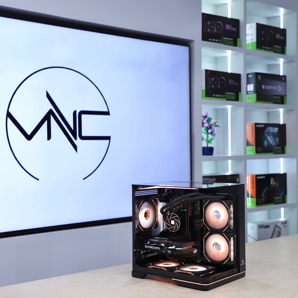 VNC Pro Gaming PC | Ryzen 5500+ RTX 5060+ VNC Curved Gaming MATX Case