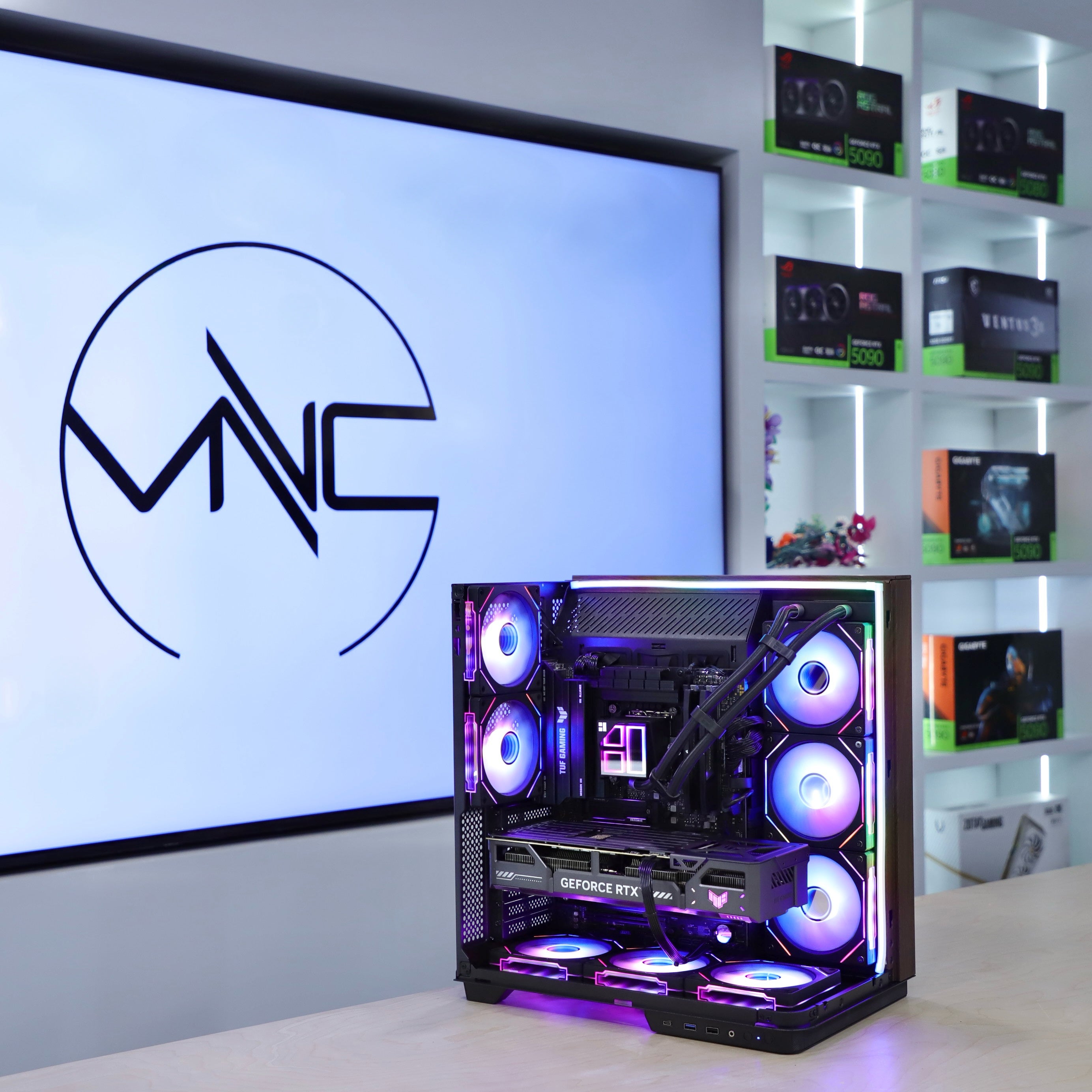 VNC Pro Gaming PC | Intel 285K+ RTX 5070 Ti+ VNC Curved Gaming Case ATX
