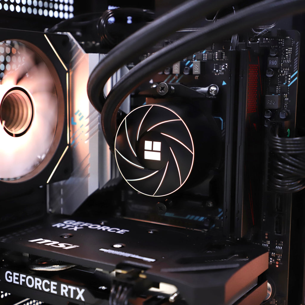 VNC Pro Gaming PC | Ryzen 5500+ RTX 5060+ VNC Curved Gaming MATX Case
